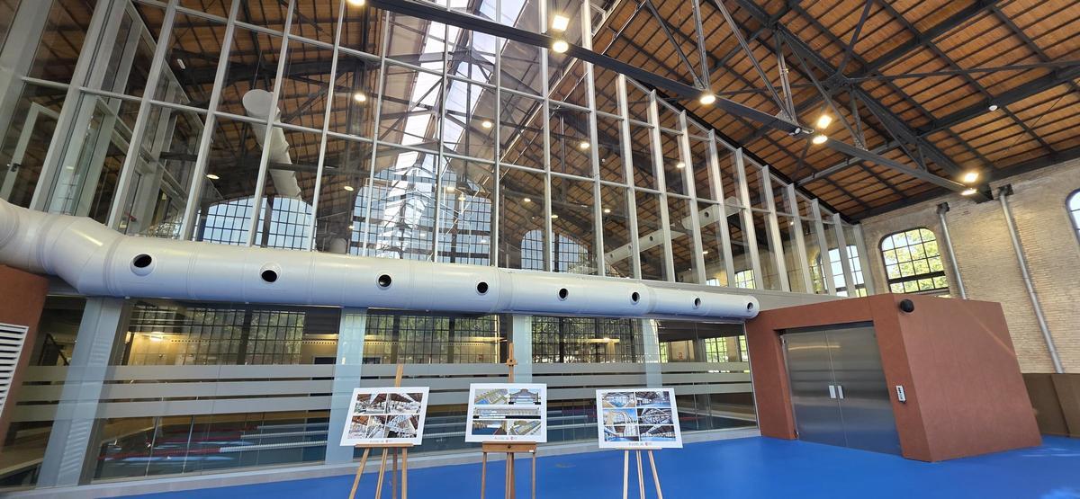 Así es el nuevo Polideportivo del Parc Central construido en un antiguo depósito de locomotoras
