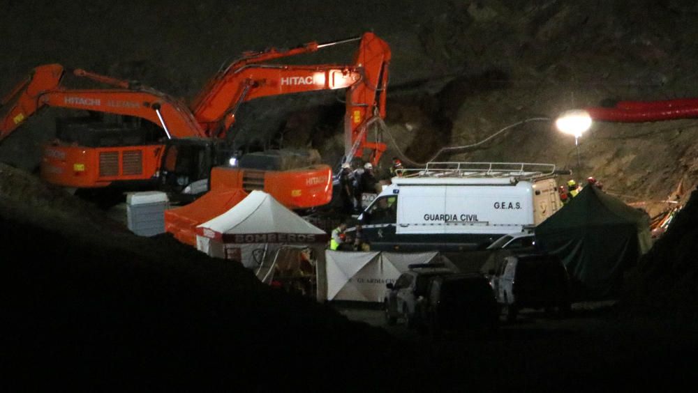 Los mineros afrontan los últimos metros de excavación para el rescate de Julen