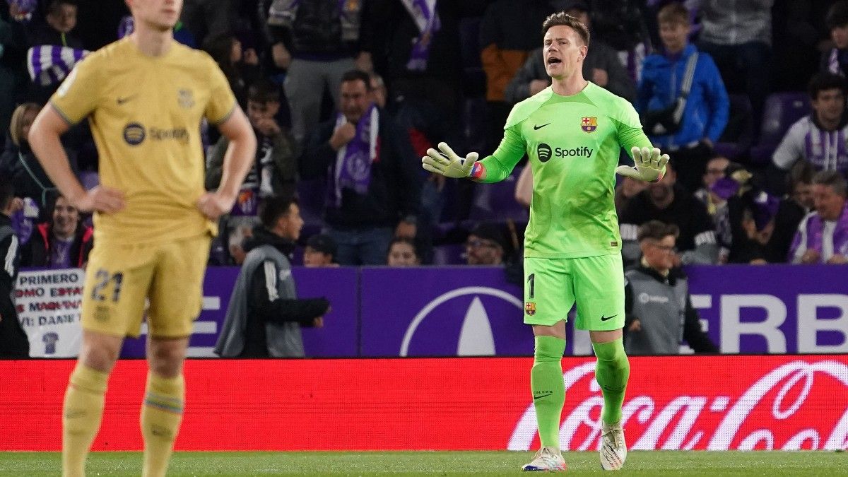 Ter Stegen en el encuentro liguero a domicilio frente al Valladolid