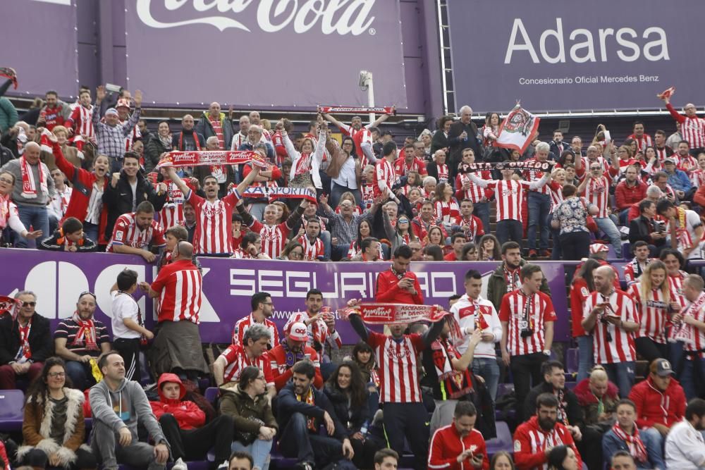 Así apoya La Mareona al Sporting en el José Zorrilla