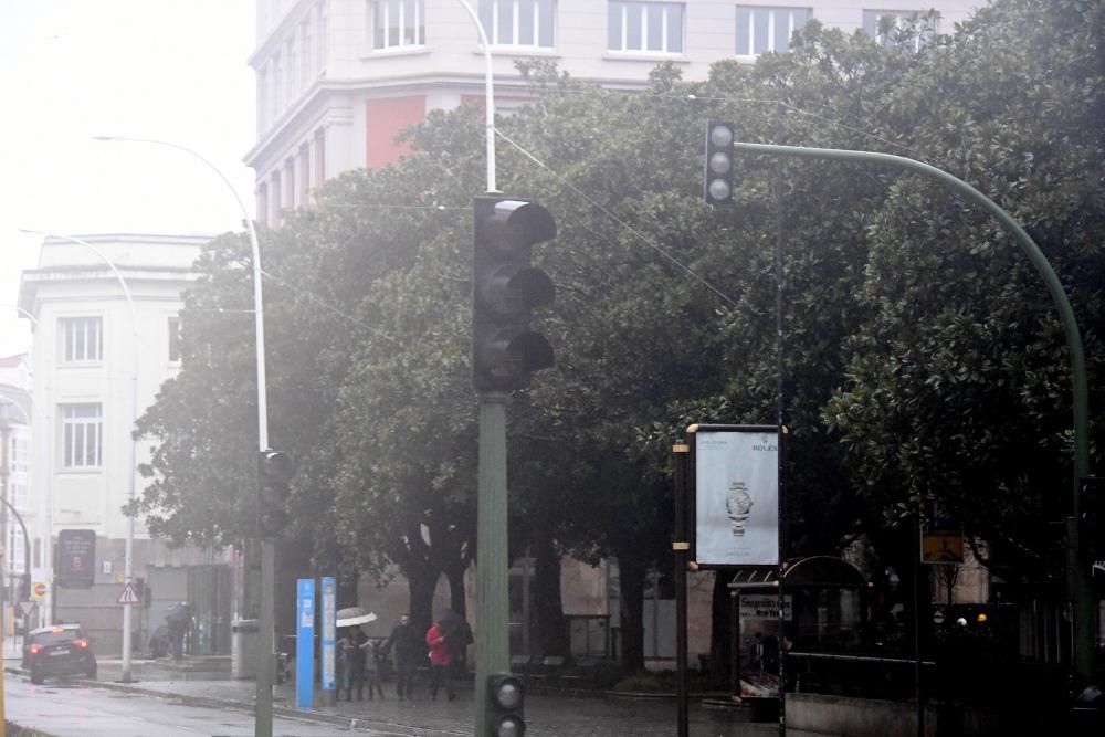 La borrasca Ana se deja sentir en A Coruña