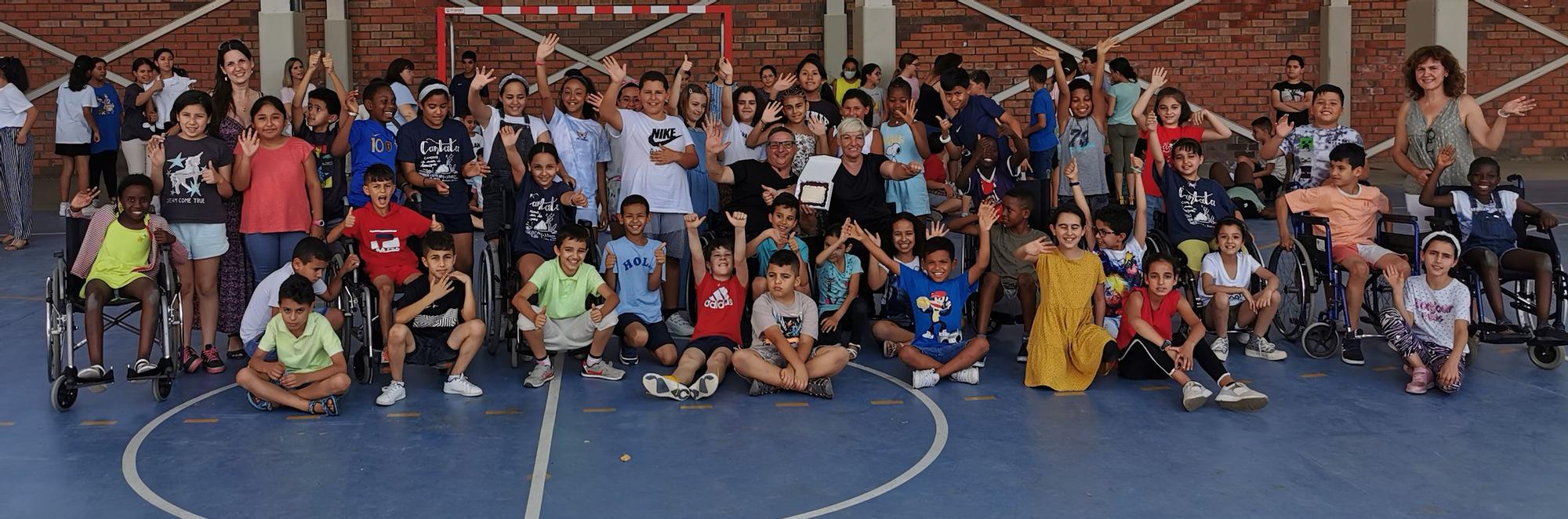 Ball amb cadira de rodes a l'escola Joaquim Cusí de Figueres