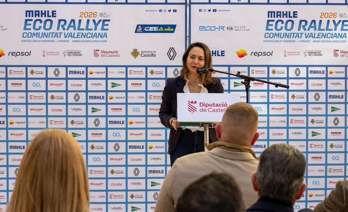La concejala de Deportes de Castelló, Maica Hurtado, en la presentación del Mahle Eco Rallye.