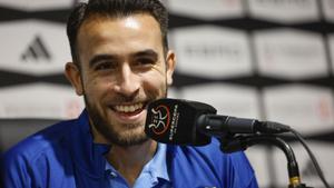 El defensa del FC Barcelona Eric García durante la rueda de prensa ofrecida este sábado en Yeda, Arabia Saudí, un día antes de la final de la Supercopa de España entre el FC Barcelona y el Real Madrid.