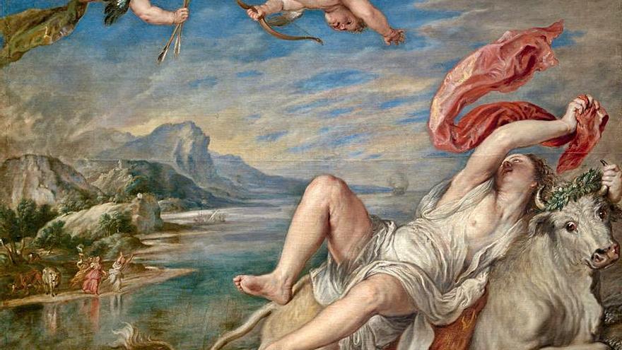 Rubens copiando a Tiziano, ‘El rapto de Europa’.