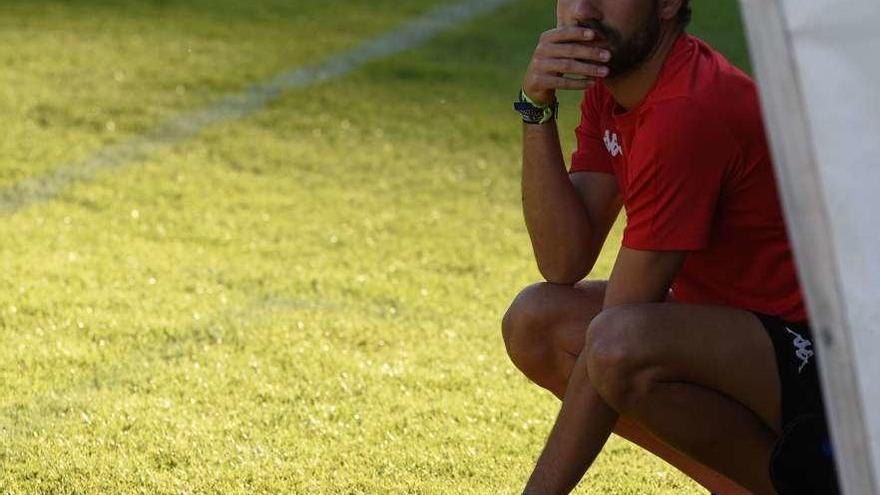 Fabio Nevado, durante el partido ante el Almazán.