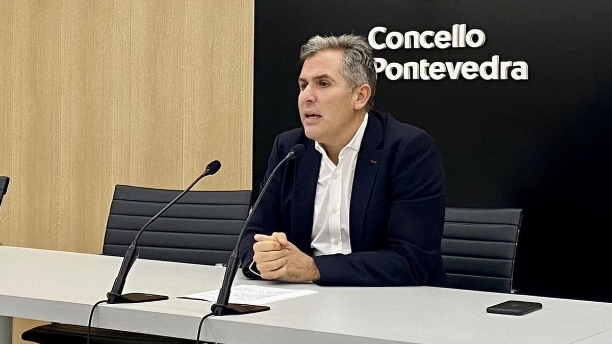 Rafa Domínguez durante su comparecencia.