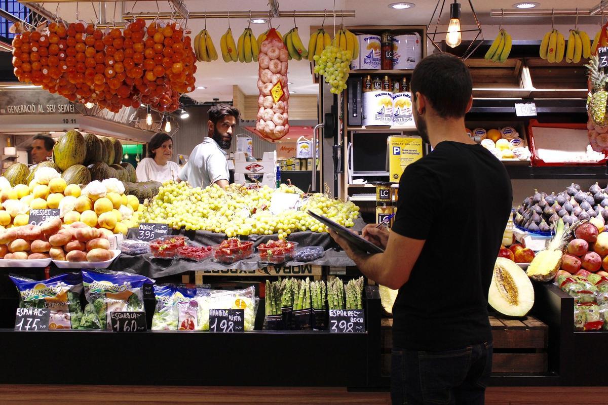 Alimentos en un mercado