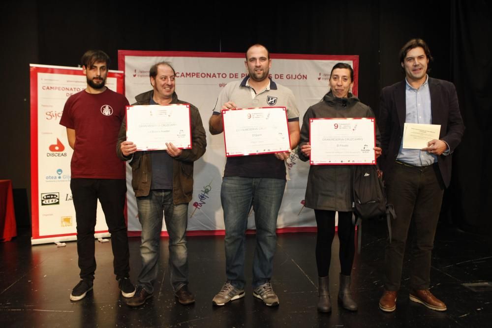 Entrega del IX Campeonato de Pinchos de Gijón.