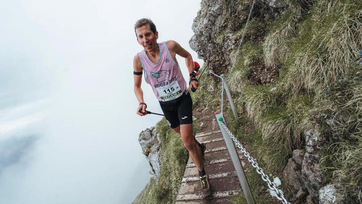 Marc Bernades, en un tram de la cursa de Zegama