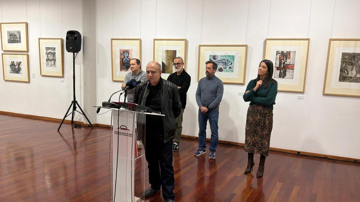 José Fuentes, durante a súa intervención na inauguración da mostra.