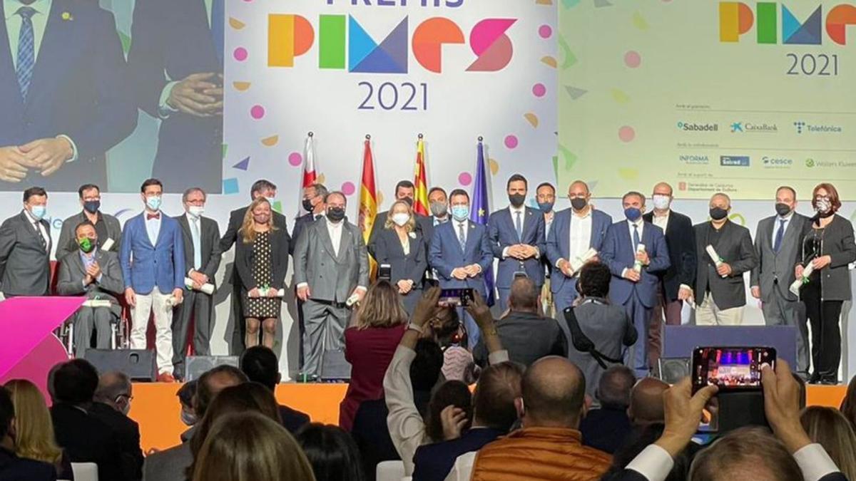 Els guardonats en aquesta edició dels premis Pimec