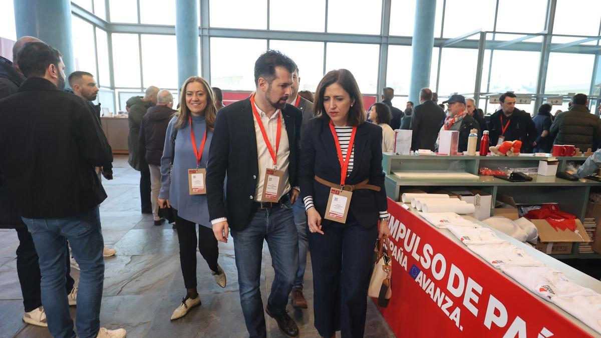 Luis Tudanca y Esther Peña, en la Convención Política del PSOE &quot;Impulso de país&quot;, celebrada en La Coruña.