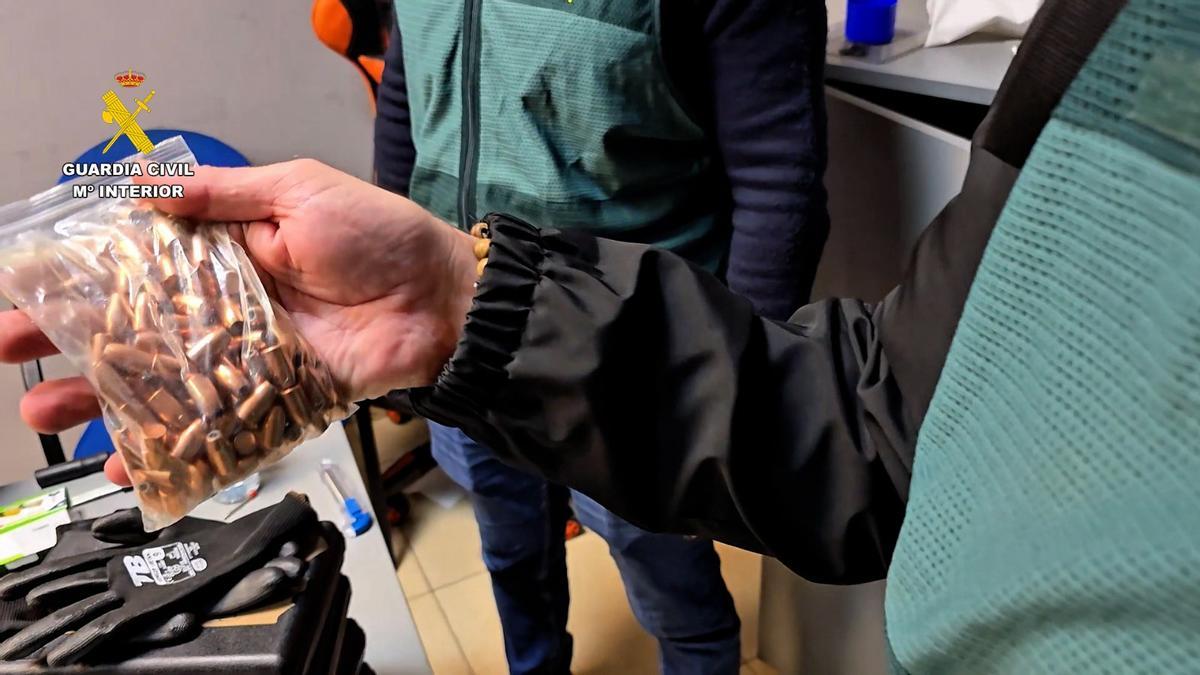 Munición incautada por la Guardia Civil