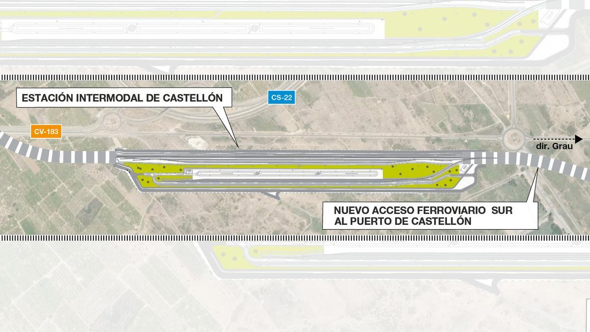 Infografía de la futura estación intermodal de Castellón