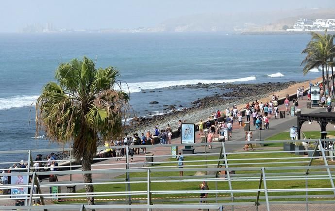 22/02/2019 MASPALOMAS, SAN BARTOLOMÉ DE TIRAJANA. Imágenes de calima en el Sur, tomadas desde el Faro de Maspalomas. SANTI BLANCO