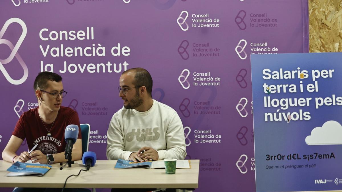 El Consell Valencià de la Joventut durante la presentación del Observatorio de Emancipación.