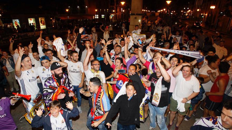 Aficionados del Real Madrid en Palma