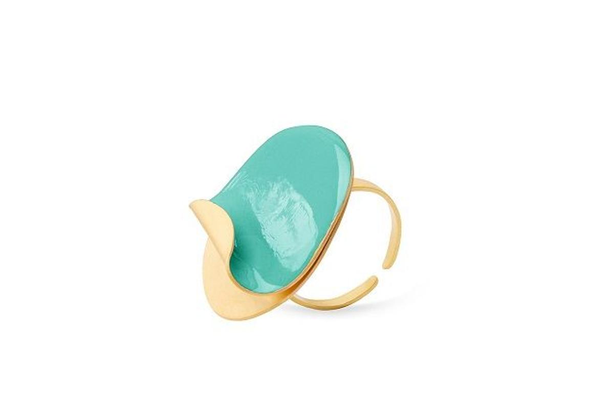 El anillo 'Double Point' en turquesa, de Ginger & Velvet