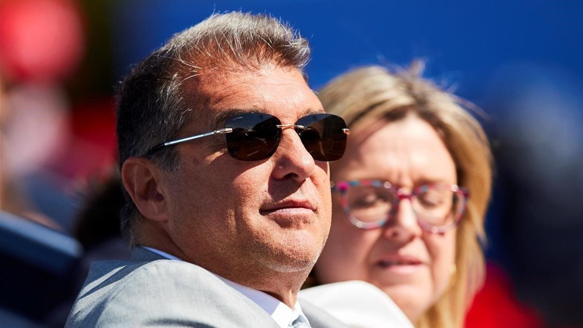 Laporta, durante un partido de tenis.