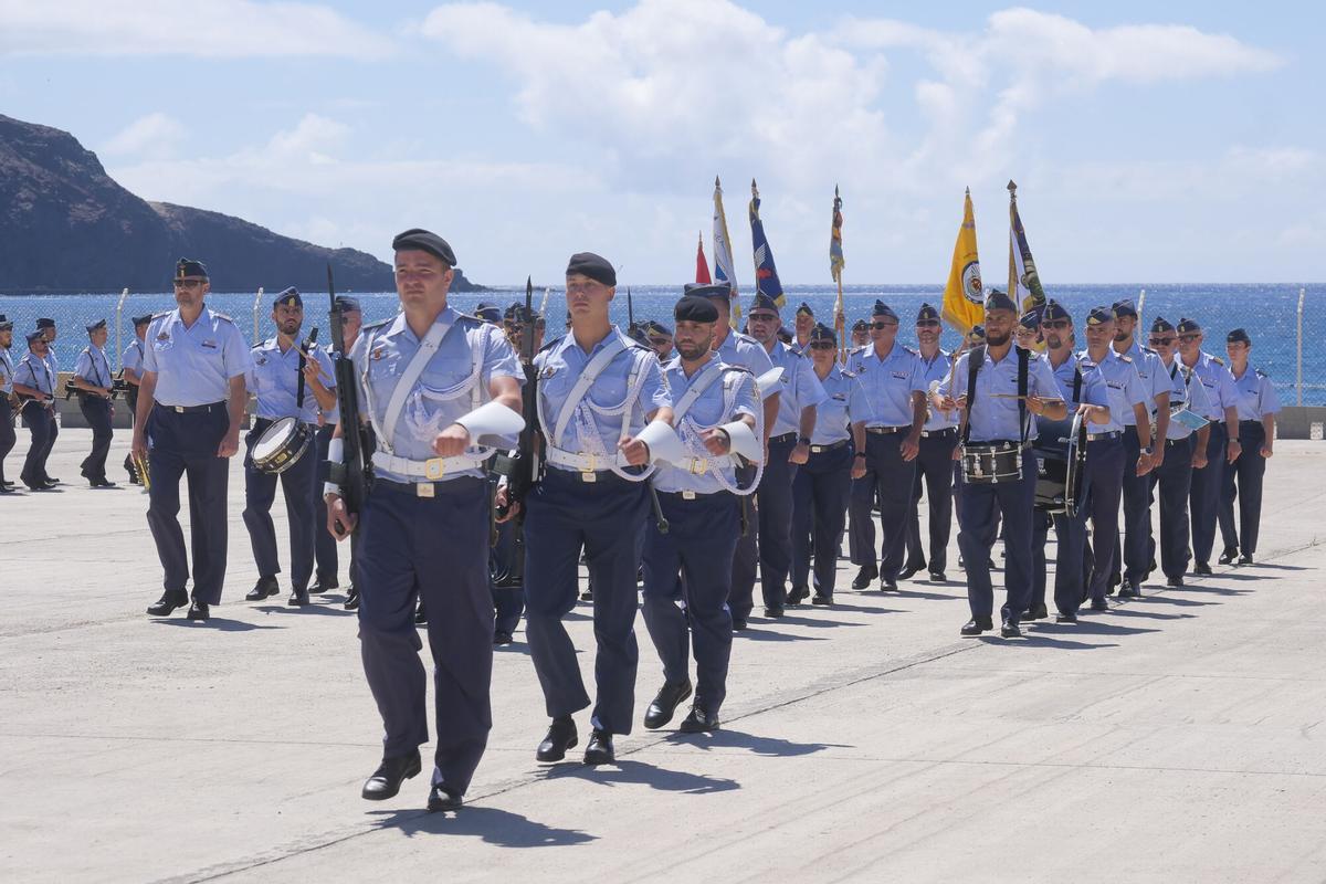 Llegada de los aviones Eurofighter a la Base Aérea de Gando, en Gran Canaria