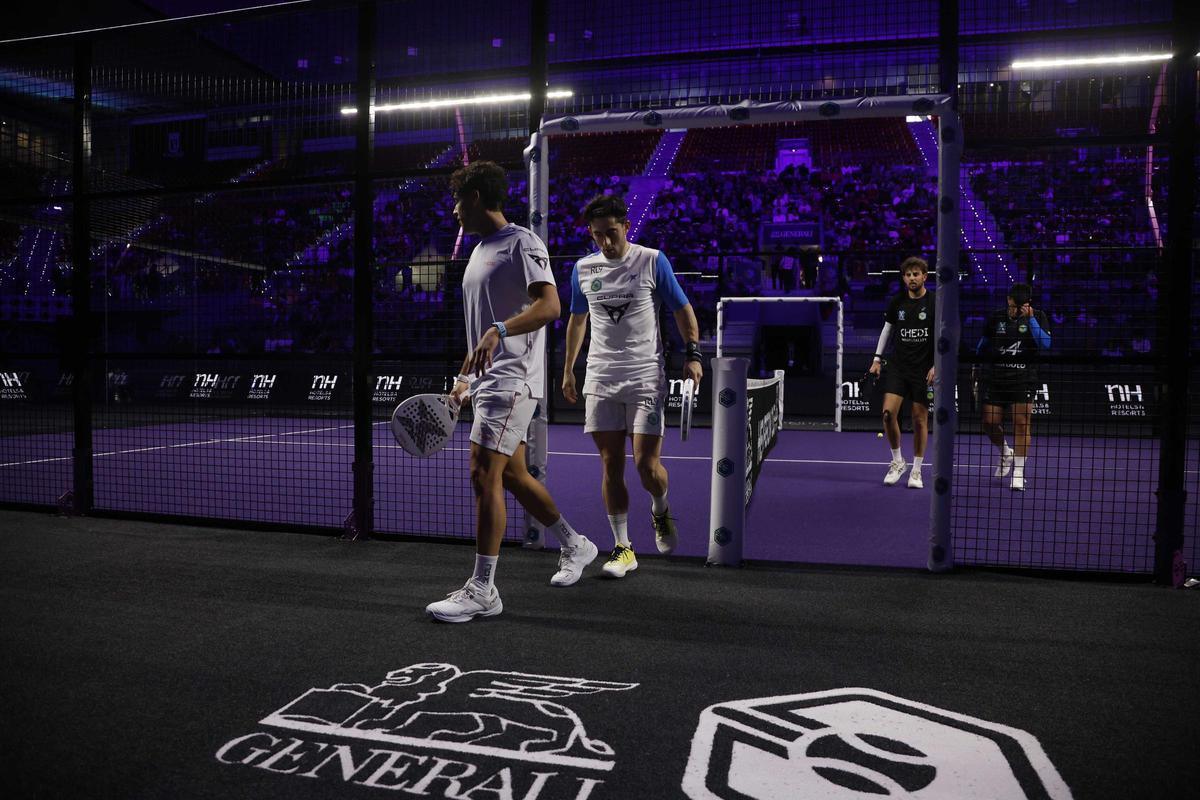 Tapia y Sanz ganaron su primer partido en la Caja Mágica