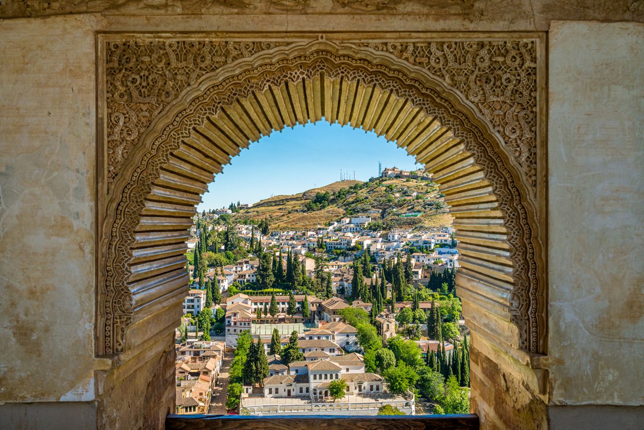 Espectaculares vistas del Albaicín desde La Alhambra.