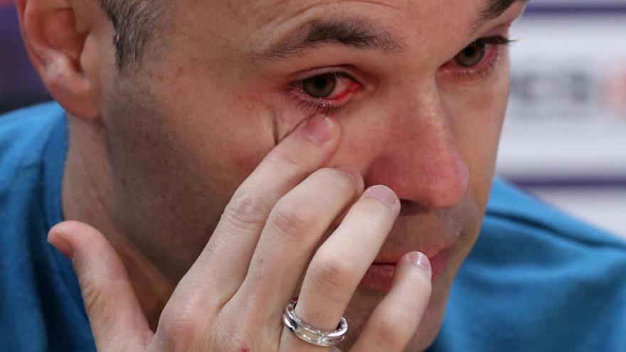 Iniesta, visiblement emocionat.