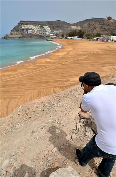 Visita de la Feht a la nueva Playa de Anfi Tauro