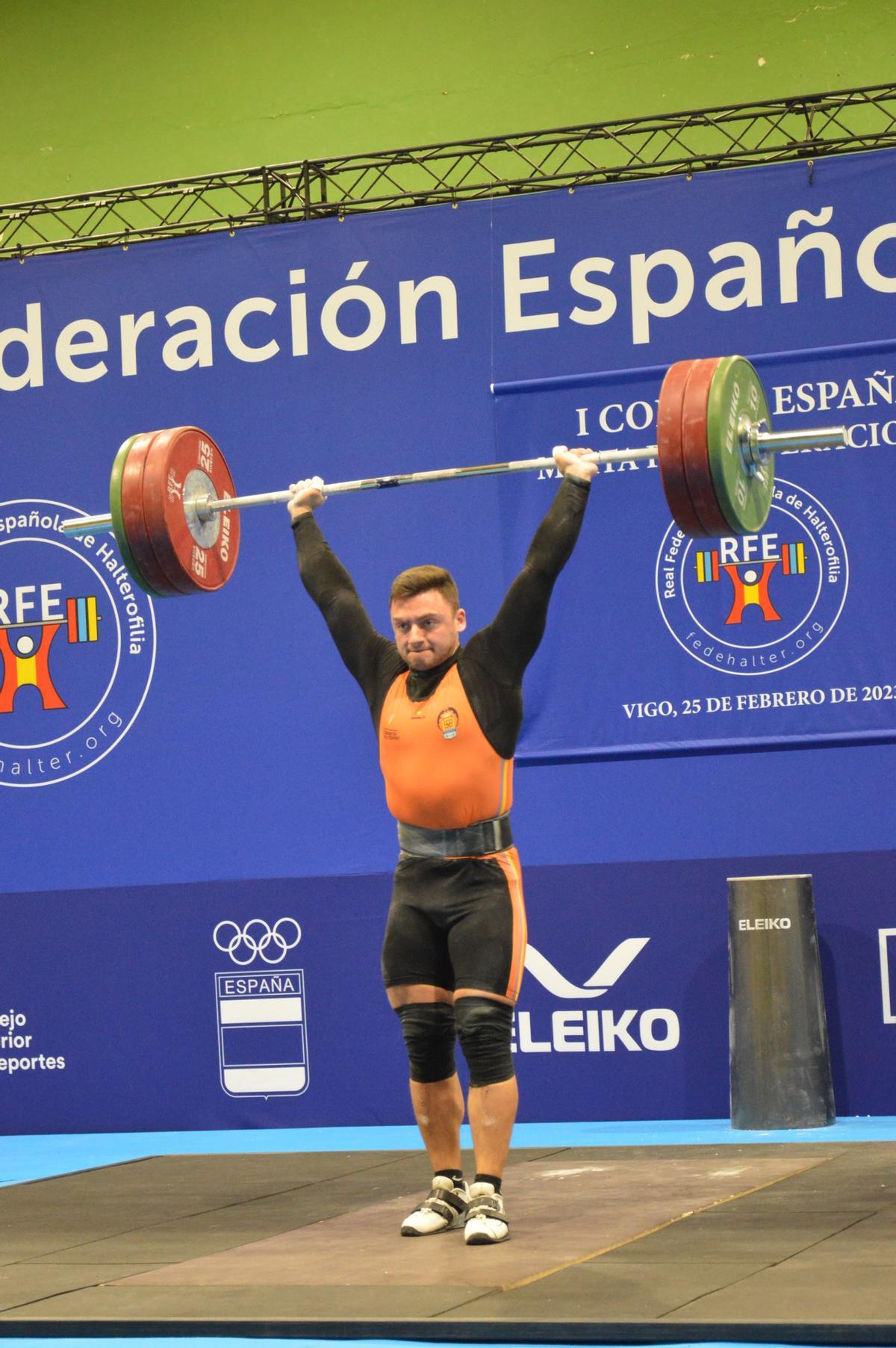 Josep Gilabert, en la I Copa de España Mixta de Halterofilia.