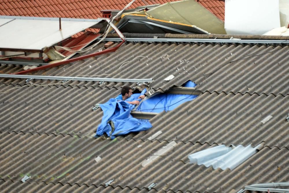 Efectos del temporal en Arousa