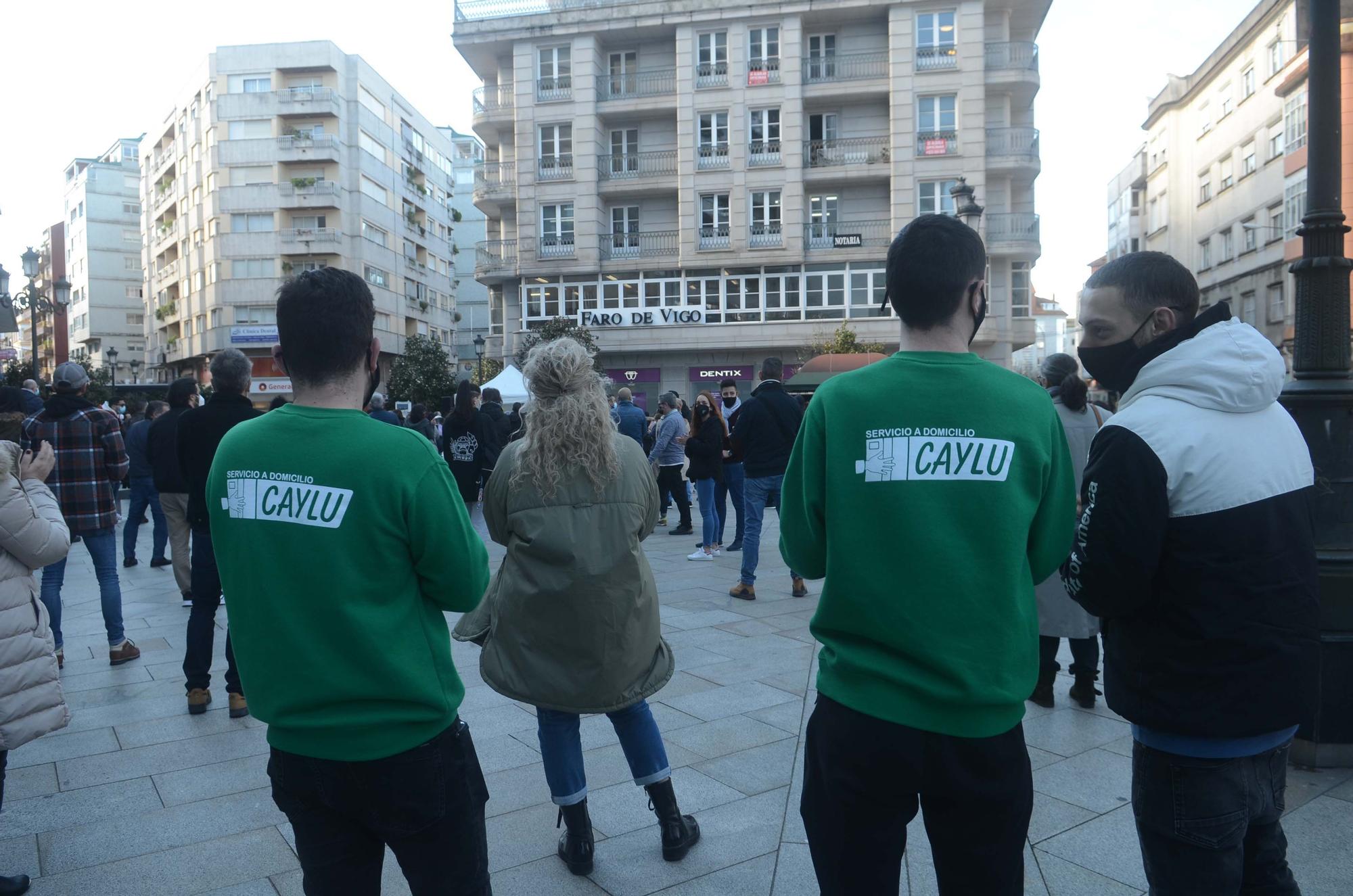 Manifestación masiva de la hostelería en Vilagarcía