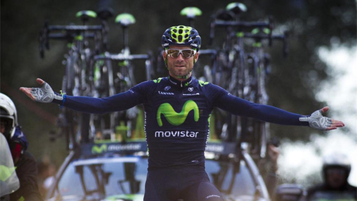 Alejandro Valverde llegó en solitario a la meta