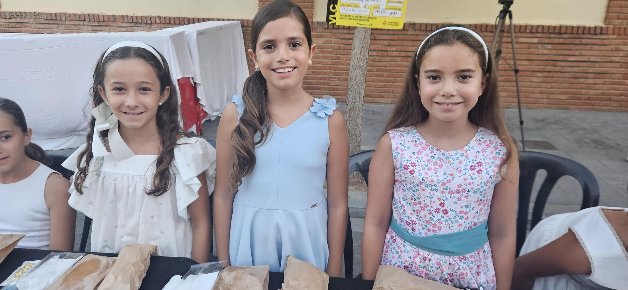 Candidatas a Fallera Mayor Infantil de València 2025 en la "punxà"