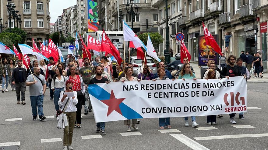 Trabajadoras de residencias de mayores privadas en Galicia se movilizan por un convenio justo y condiciones dignas