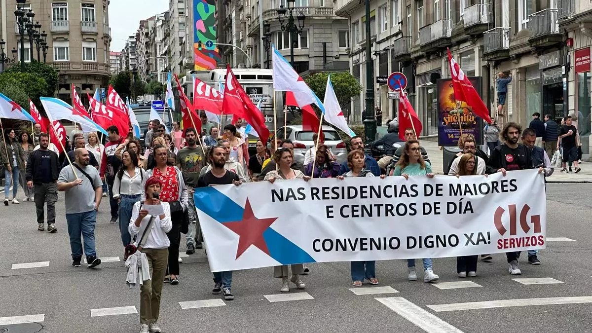 Trabajadoras de residencias de mayores privadas en Galicia se movilizan por un convenio justo y condiciones dignas