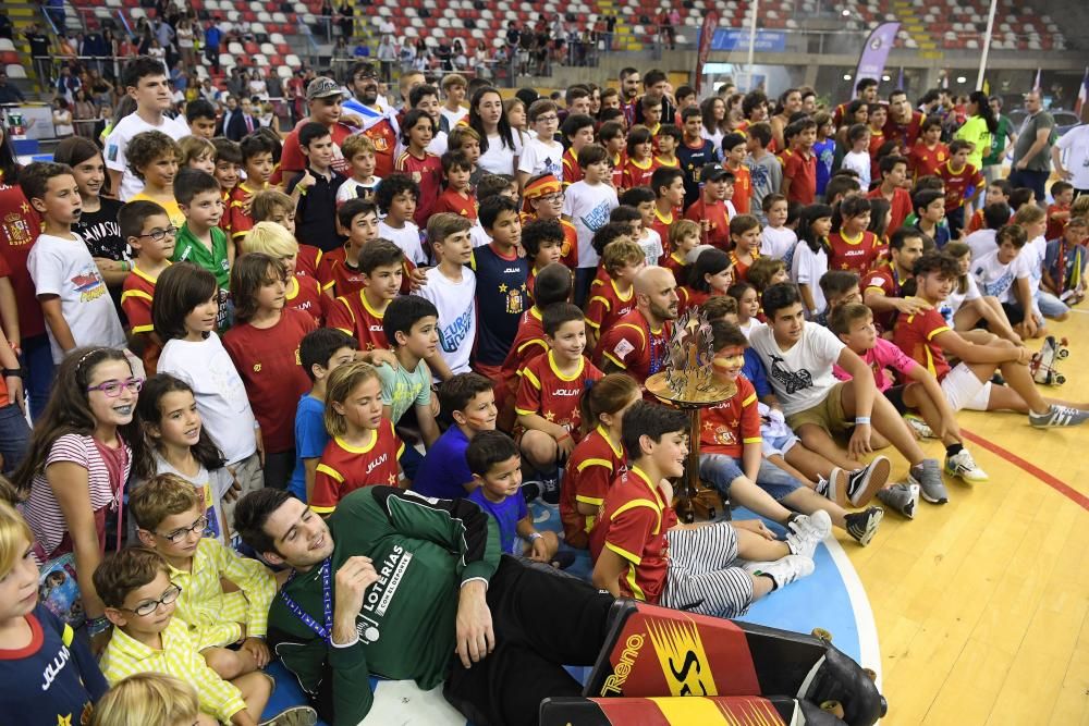 Fiesta en Riazor al ganar España el Europeo