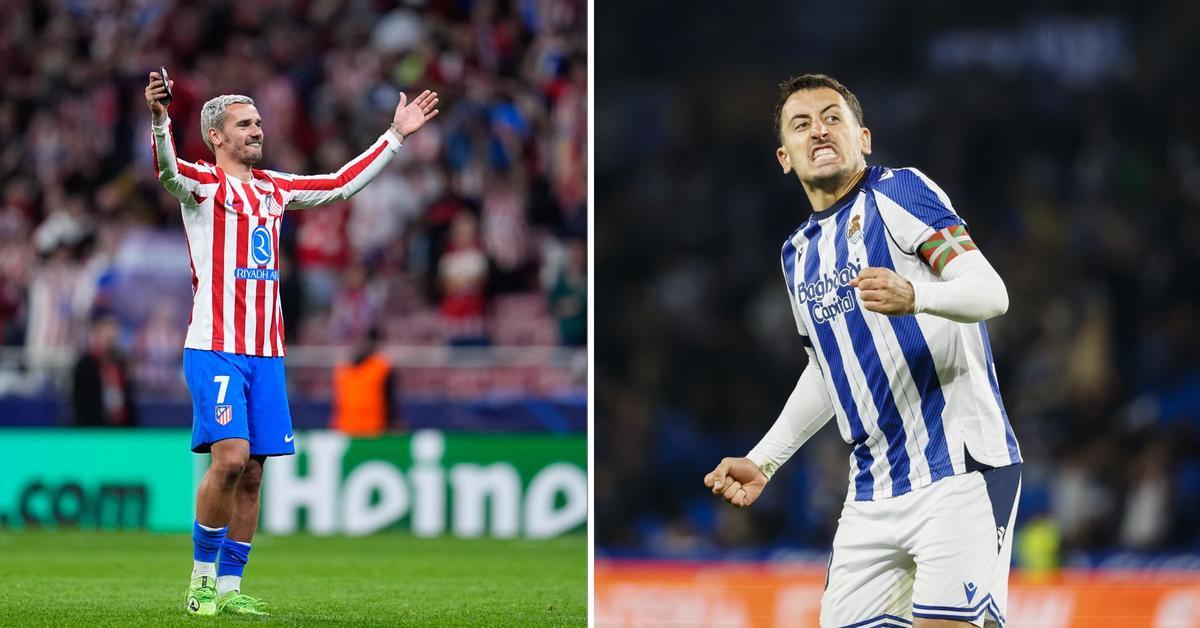 Griezmann y Oyarzábal, en partidos con Atlético de Madrid y Real Sociedad esta temporada