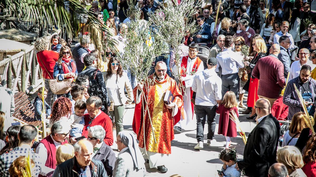 Celebración del Domingo de Ramos de 2019 en la Glorieta de Alcoy.