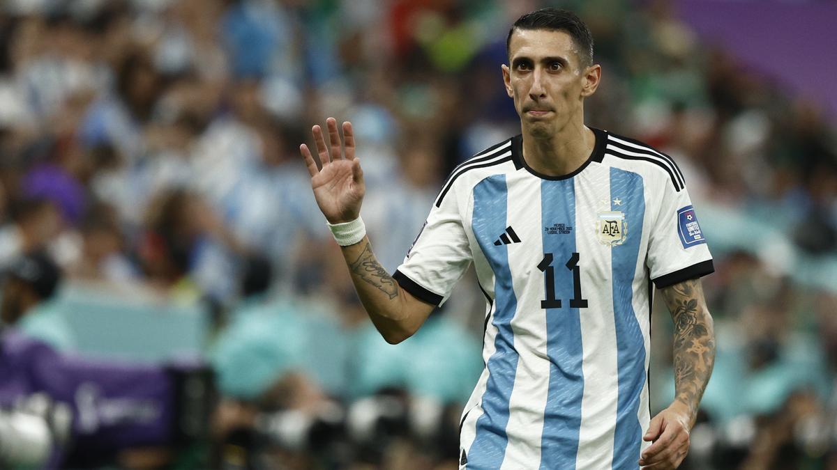 Ángel Di María, en un partido con la selección argentina.