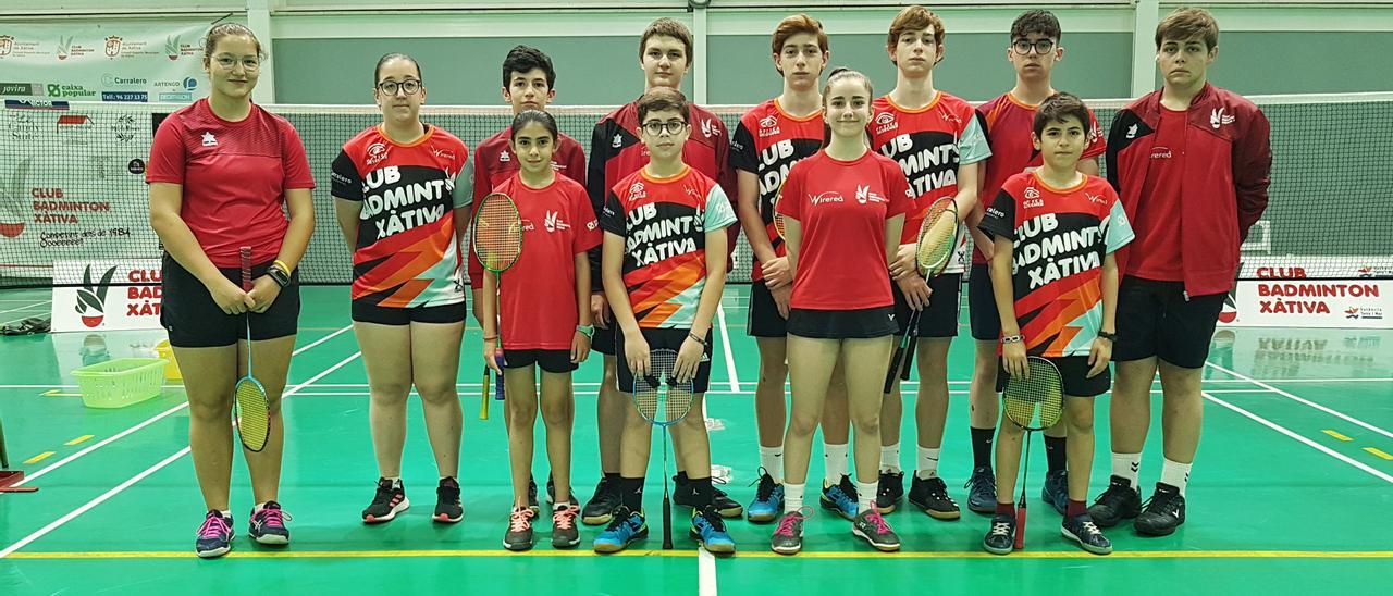 Deportistas del Bádminton Xàtiva en el Master Autonómico