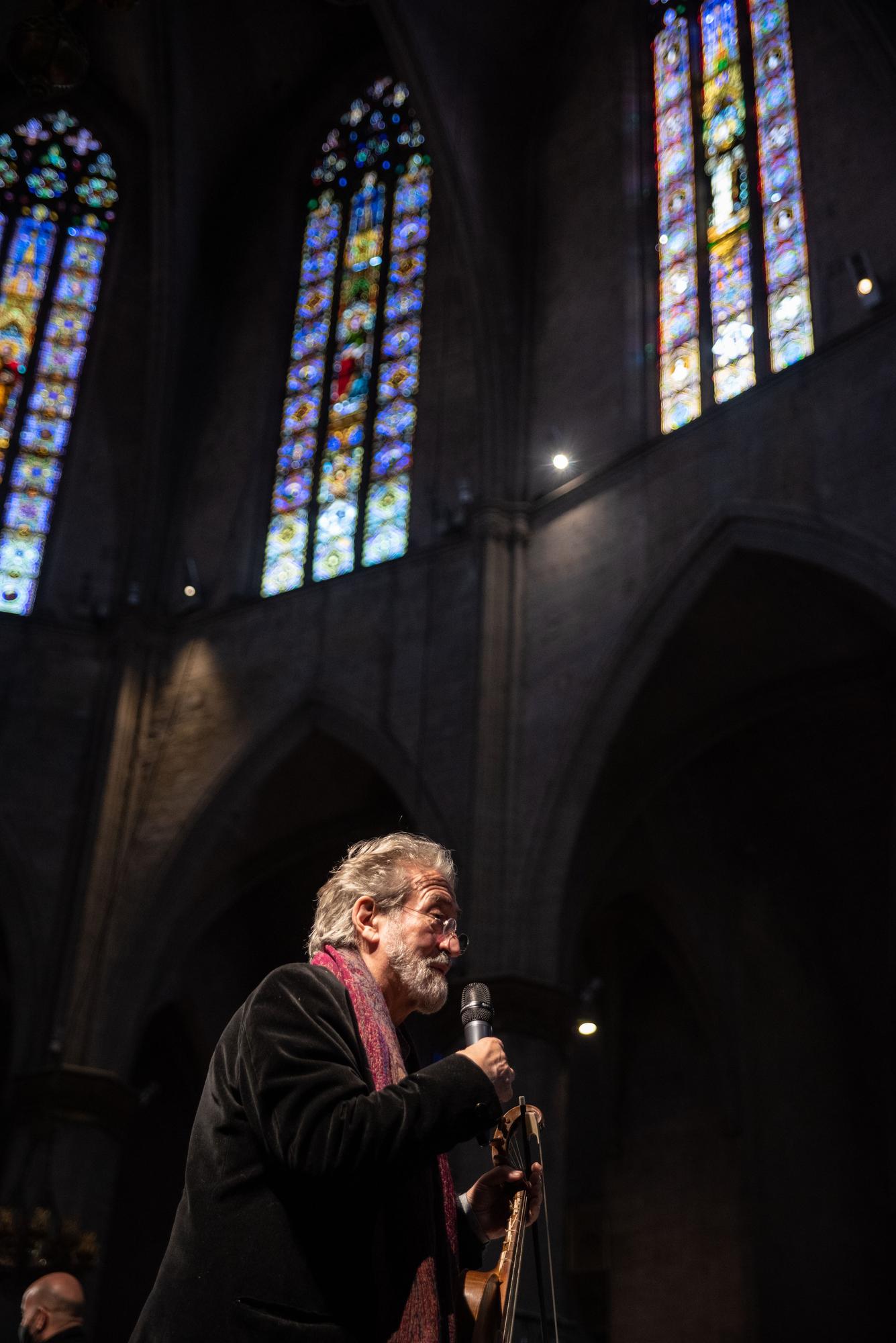 L'assaig previ al concert de Savall a la Seu de Manresa, en fotos