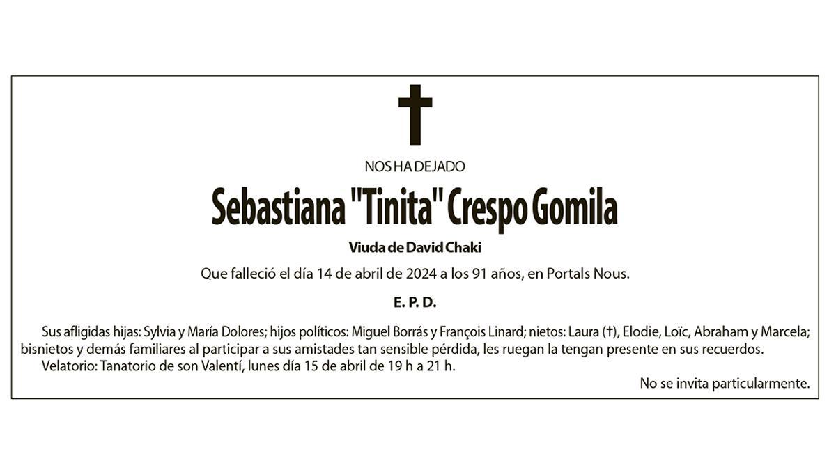 Sebastiana Crespo Gomila