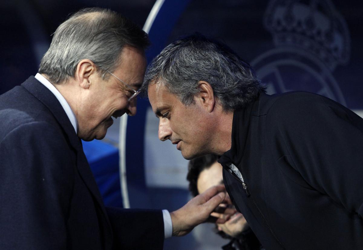 Florentino Pérez y José Mourinho, en 2011