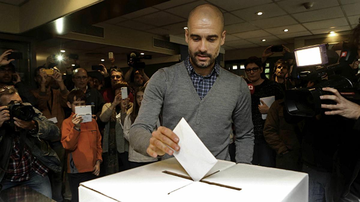 L’exentrenador del FC Barcelona i actual entrenador del Bayern de Munic, Josep Guardiola, ha exercit el seu dret a vot a la Institució Cultural del CIC.