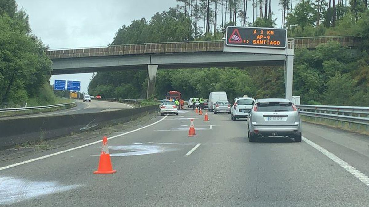 El accidente que causó retenciones en la AG-57.