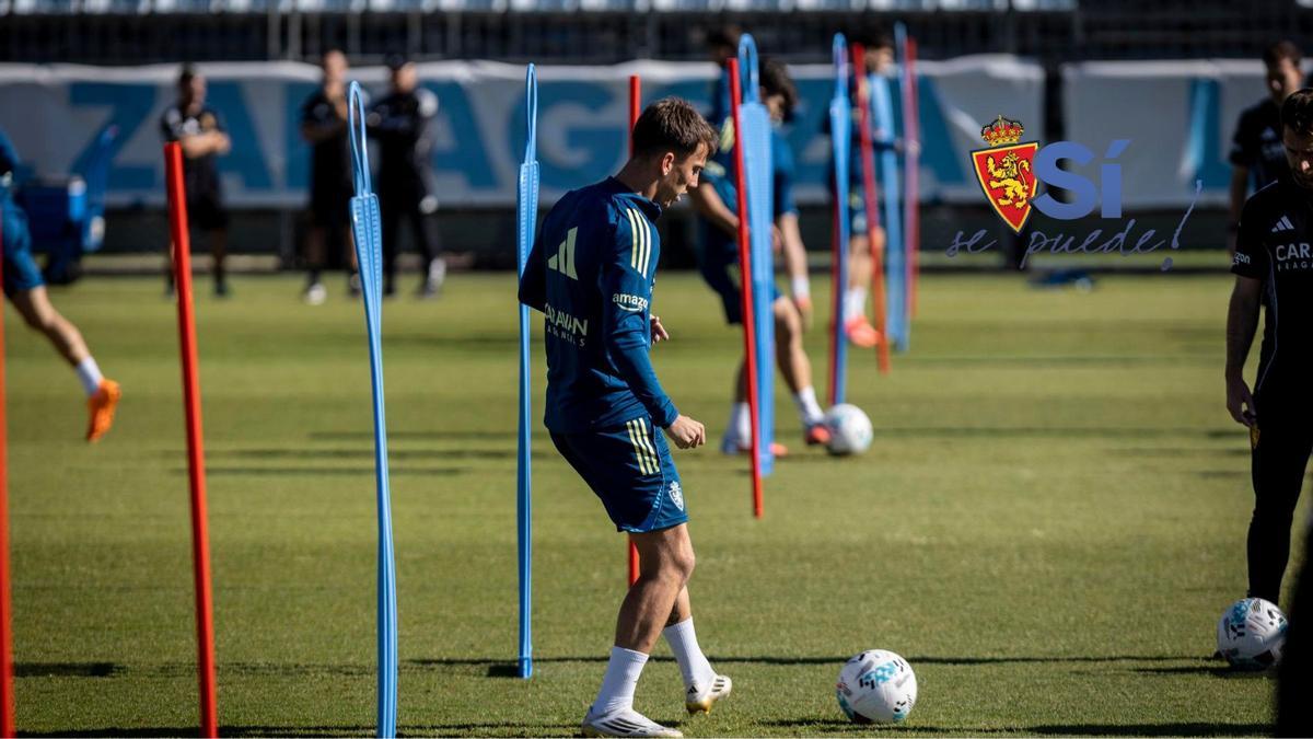 Paulino, en un entrenamiento en la Ciudad Deportiva.