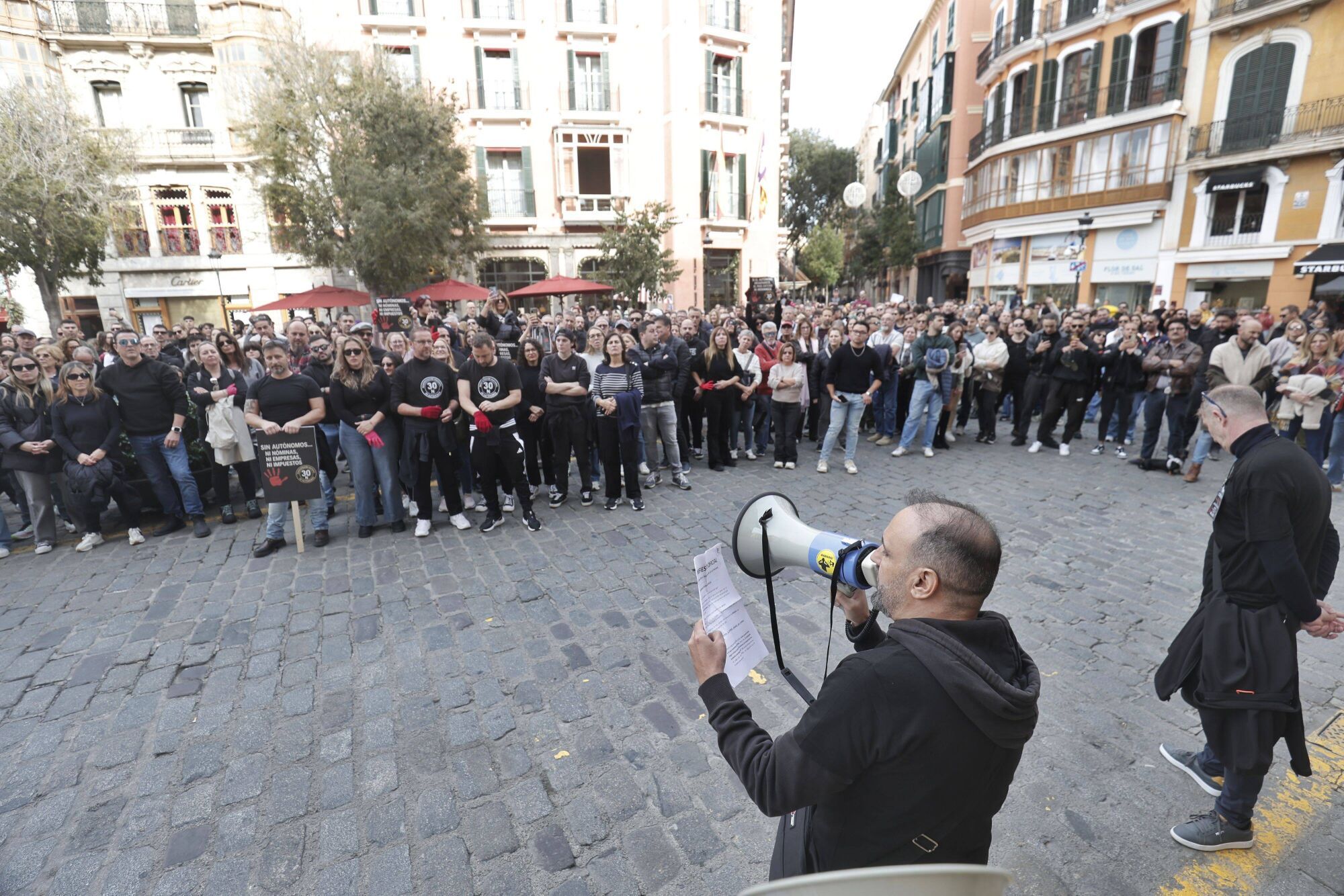 Así ha sido la manifestación de los autónomos en Palma del 30N.