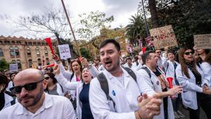 Manifestación de médicos en Barcelona