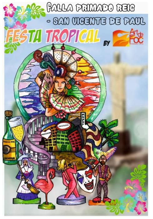 Primado Reig-San Vicente de Paul. "Festa Tropical", de Art de Foc. Sección Cuarta B.